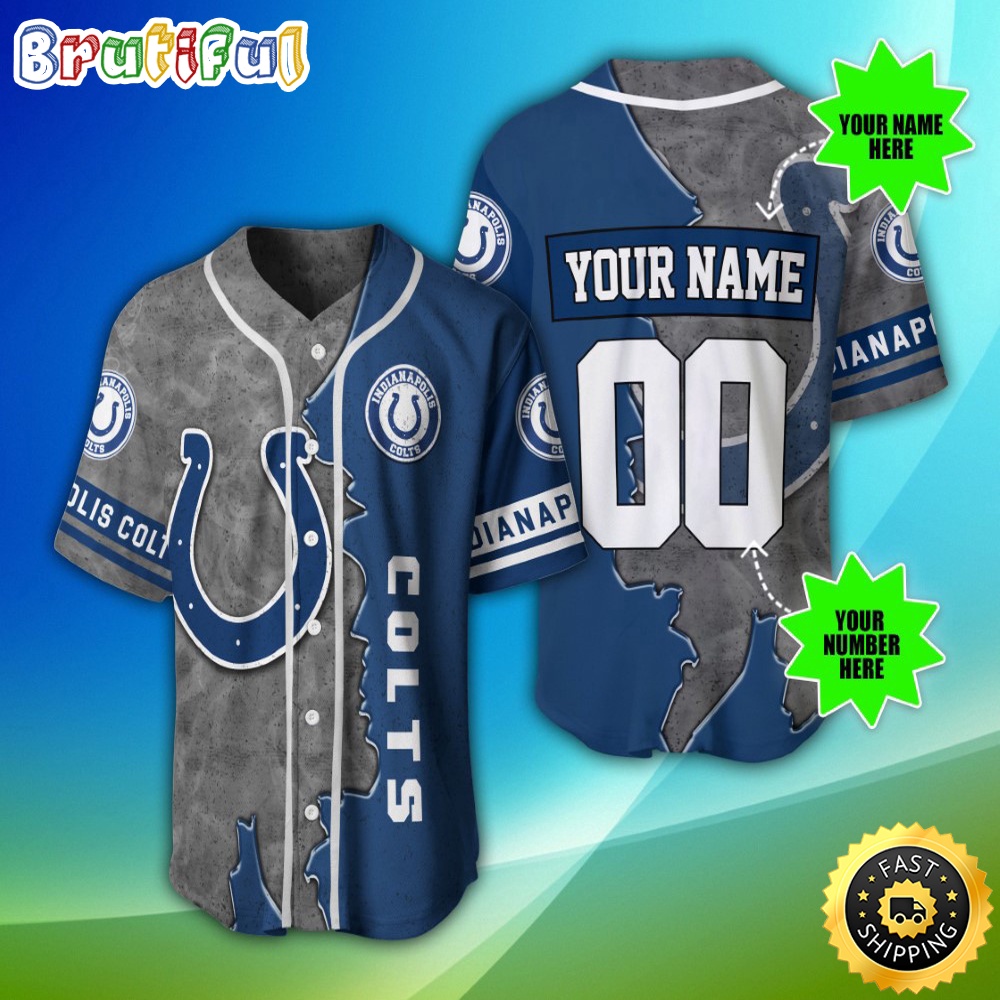 Personalized Nfl Indianapolis Colts Baseball Jersey Fan Favorite ...