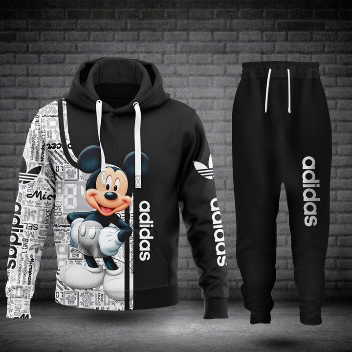 0kDElF3C T090822 45xxxMickey Mouse Adidas Pattern Hoodie Jogger Pants 125