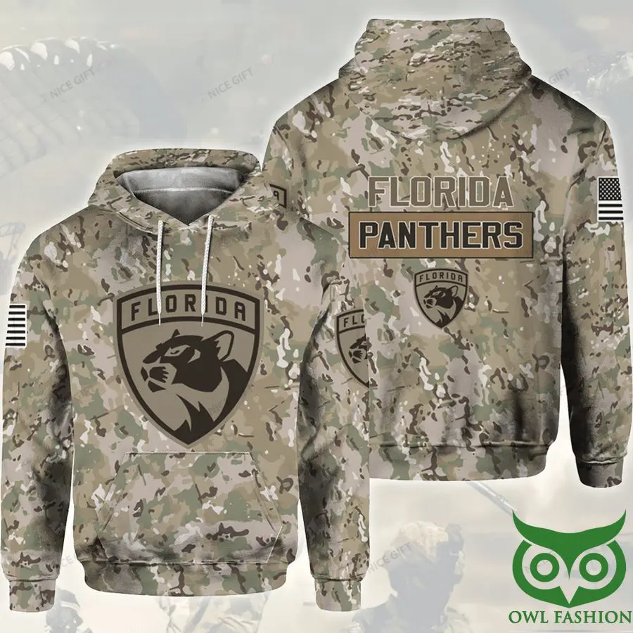 0ml1rCTF 82 NHL Florida Panthers Camouflage 3D Hoodie