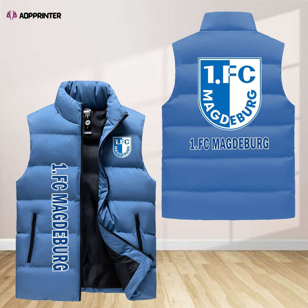 1 fc magdeburg sleeveless puffer jacket custom for fans gifts