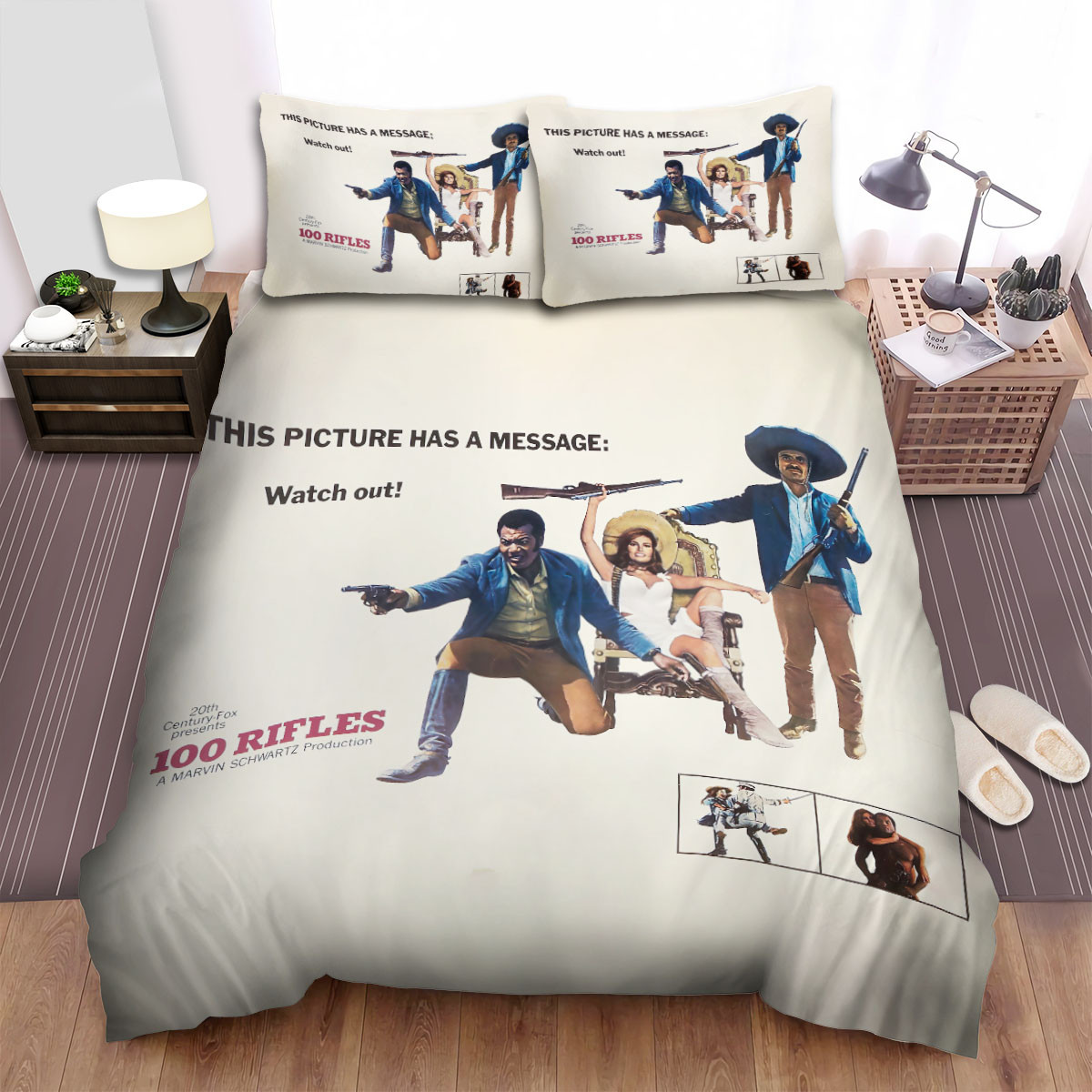 100 rifles 1969 this picture has a message movie poster bed sheets spread comforter duvet cover bedding sets yhwdo