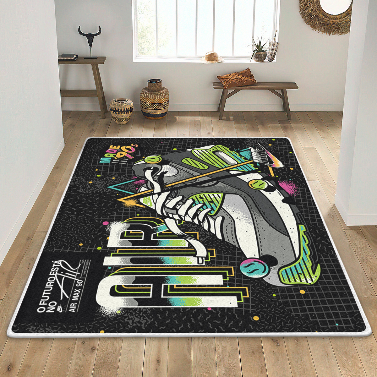 133201452117970031 132987048539643508 Nike Air Max 90 Sneaker Rug Home Decor