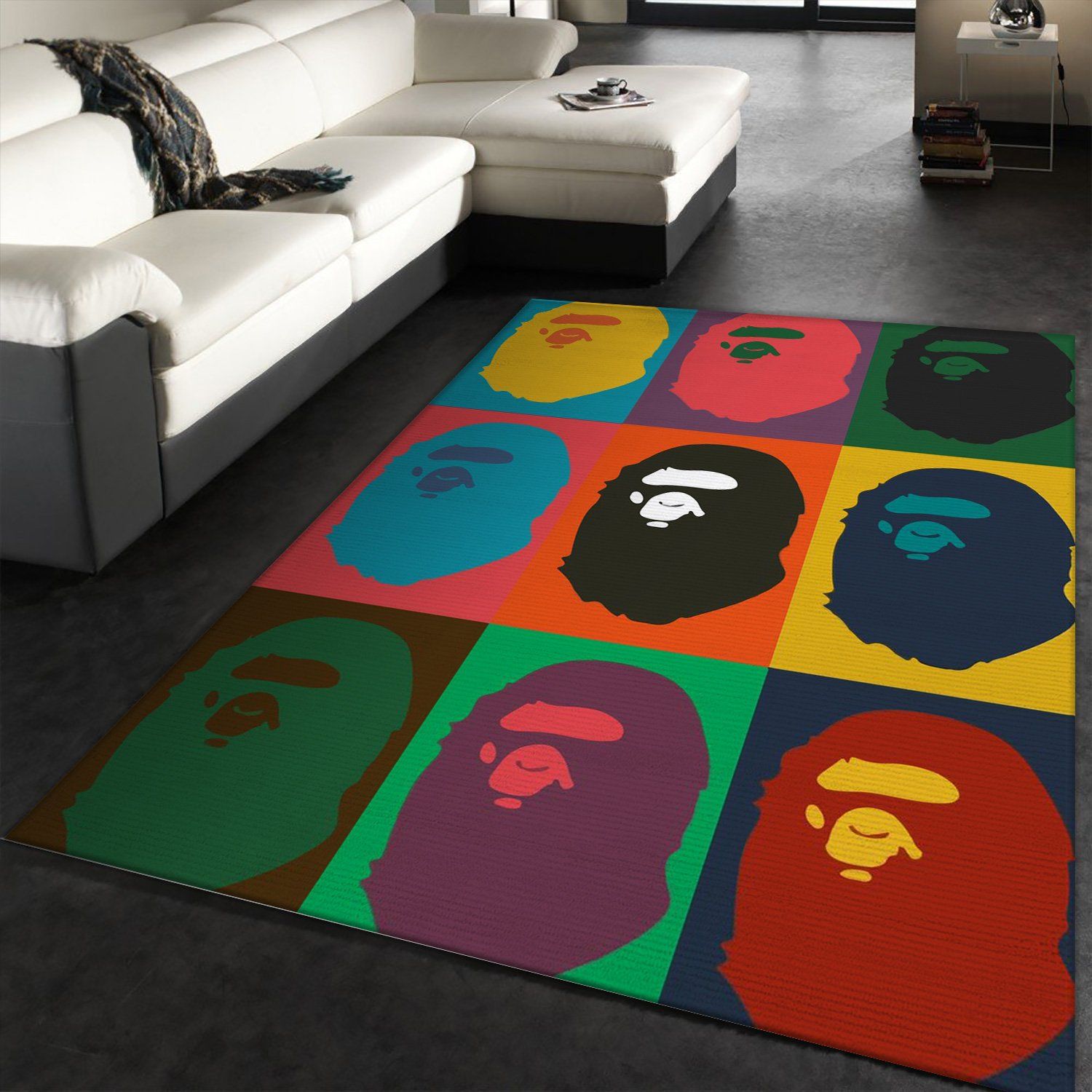 133201453462995232 133111463780280790 bape monkey hypebeast area rugs living room rug christmas gift us decorbaamw