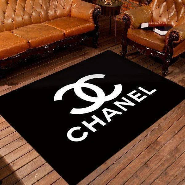 133202973668539195 132972359256917998 Chanel Logo Chanel Rug Area Rug For Living Room