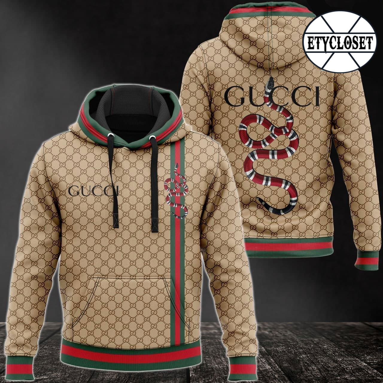 133254162677727490 gucci snake unisex hoodie for men women luxury brand clothing clothes outfit 237 hdluxi5urp