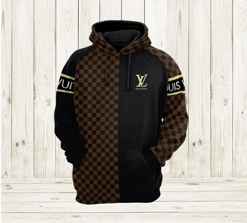 133254164423308533 louis vuitton black brown unisex hoodie for men women luxury brand lv clothing clothes outfit 296 hdluxk2dqd