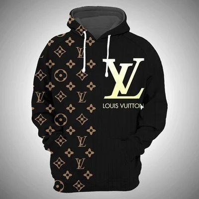 133254164437826818 louis vuitton black brown unisex hoodie for men women luxury brand lv clothing clothes outfit 324 hdluxd6mnh