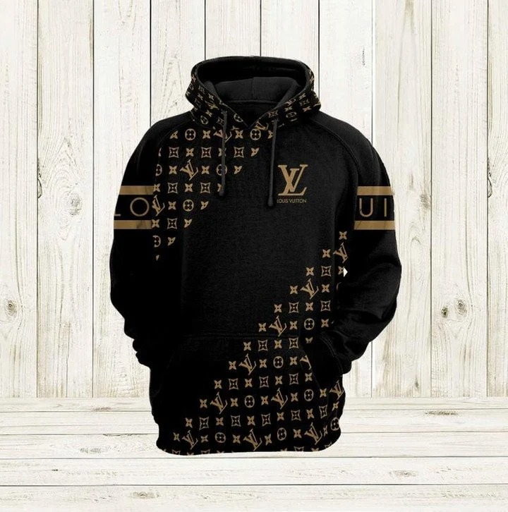 133254164453297665 louis vuitton black brown unisex hoodie for men women luxury brand lv clothing clothes outfit 352 hdluxj3gz0