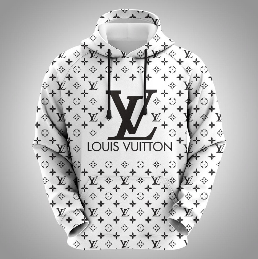 133254164741360979 louis vuitton black white unisex hoodie for men women luxury brand lv clothing clothes outfit 339 hdluxjjlvg