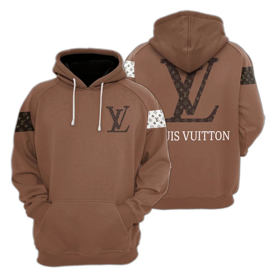 133254165019918542 louis vuitton brown unisex hoodie for men women luxury brand lv clothing clothes outfit 336 hdluxeoant