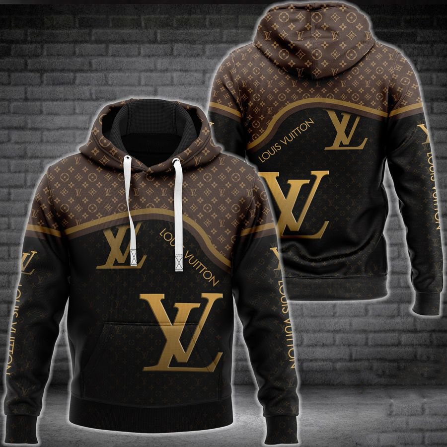 133254165098030434 louis vuitton brown unisex hoodie for men women lv luxury brand clothing clothes outfit 195 hdluxira7e