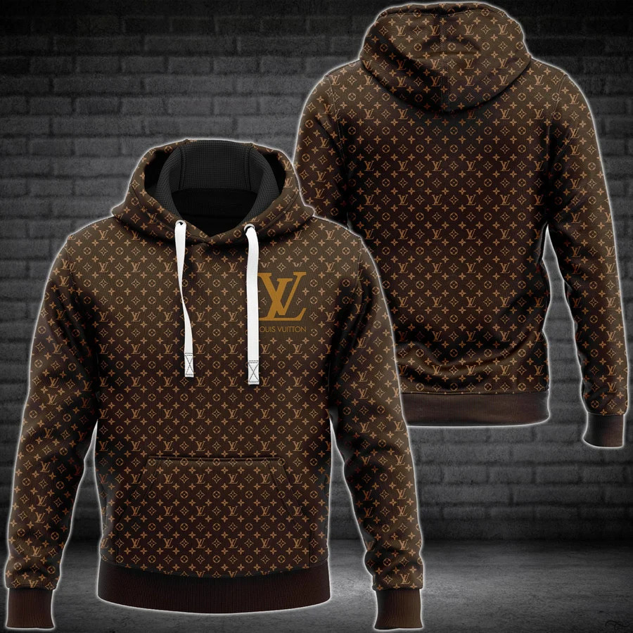 133254165243874677 louis vuitton brown unisex hoodie for men women lv luxury brand clothing clothes outfit 70 hdluxzrgrh