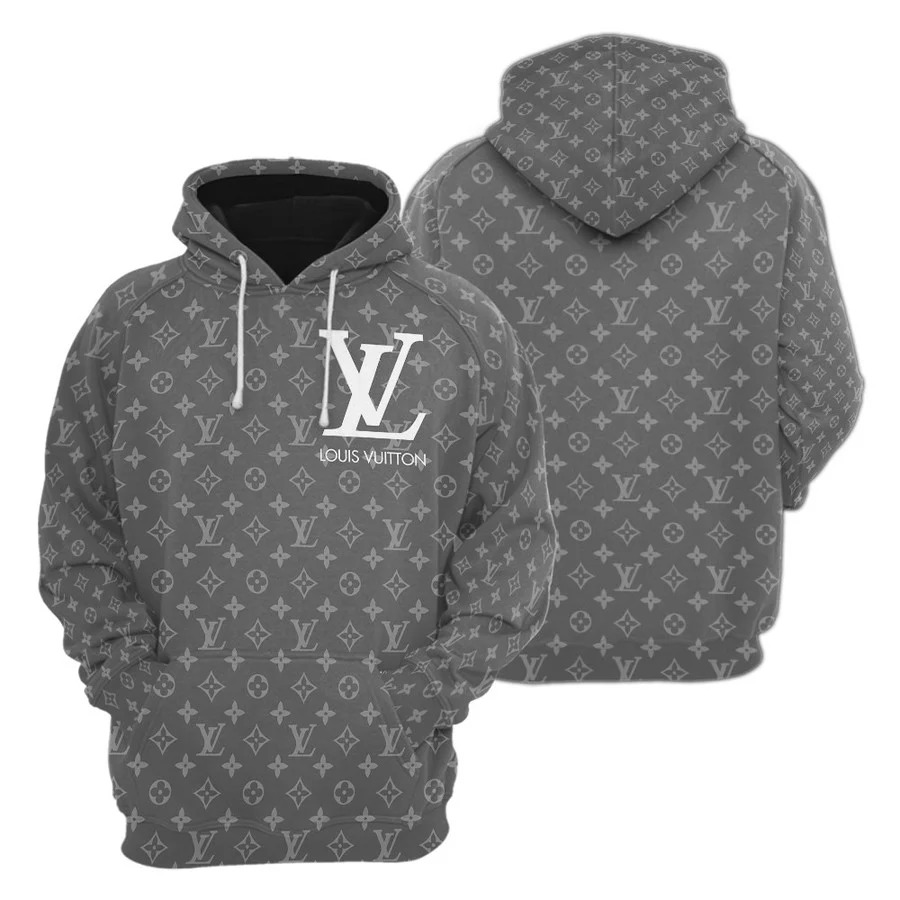 133254165494190945 louis vuitton grey unisex hoodie for men women luxury brand lv clothing clothes outfit 326 hdluxnpihl