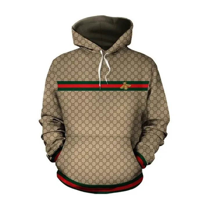 133256732139446417 buy gucci bee brown unisex hoodie for men women luxury brand clothing clothes outfit hoodie outfit for men and womenfva8c