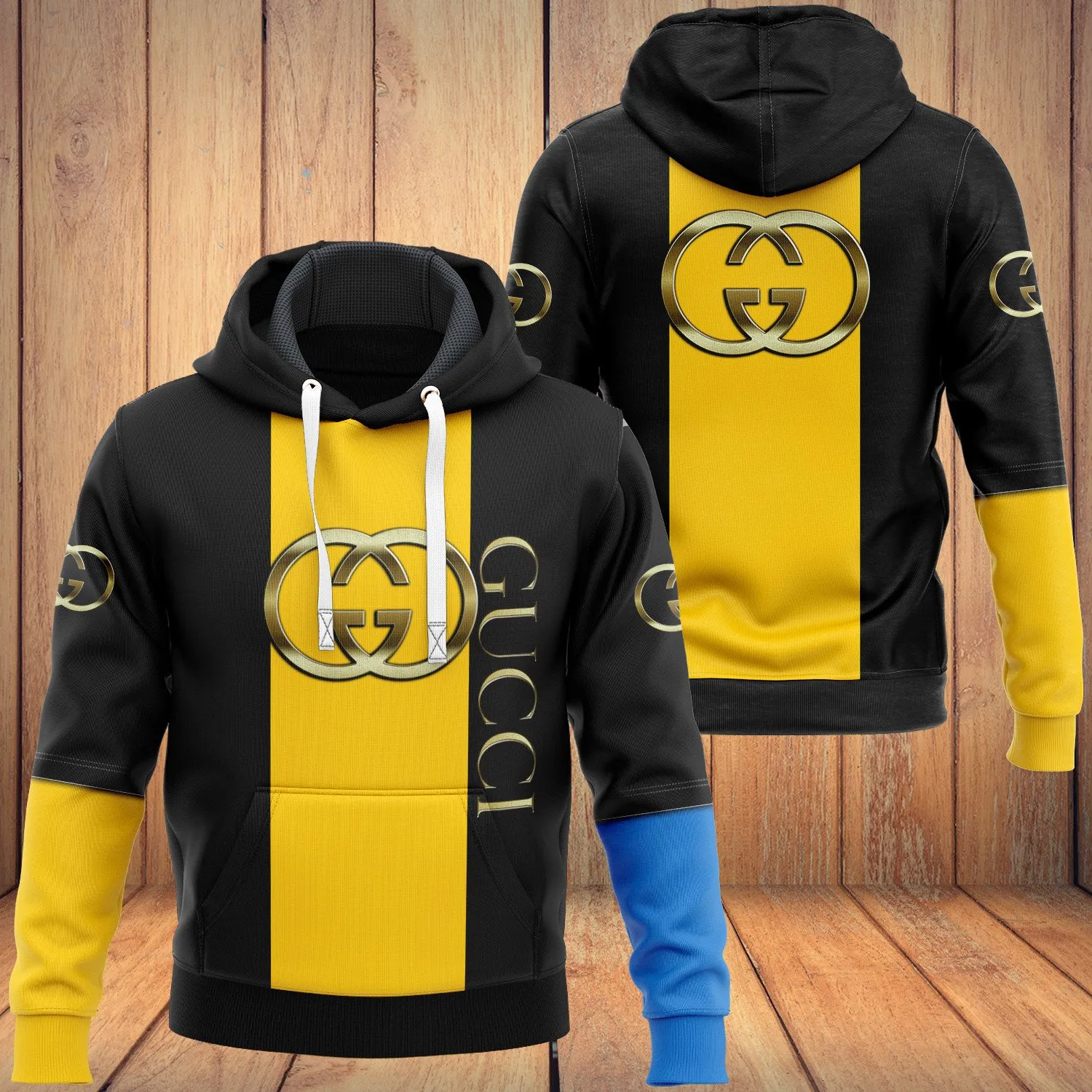 133256732527476293 buy gucci black yellow hoodie luxury brand clothing clothes outfit for mensb6ok