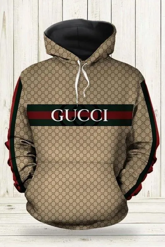 133256732604525855 buy gucci brown stripe unisex hoodie gucci logo hoodie for men womensw17w