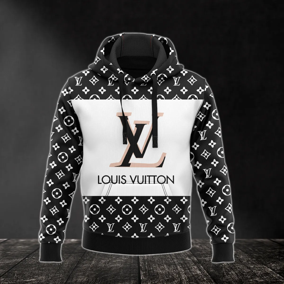 133256735537019632 buy louis vuitton black hoodie lv luxury clothing clothes outfit for menmumby