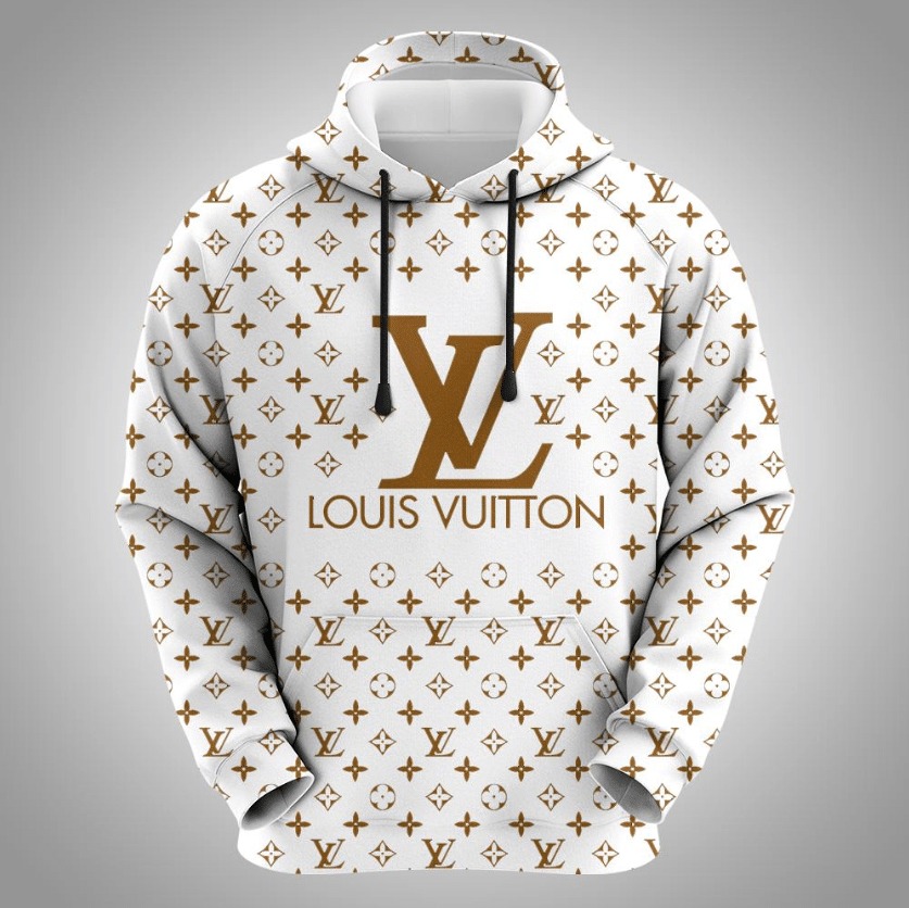 133256735642243303 buy louis vuitton brown white unisex hoodie for men women luxury brand lv clothing clothes outfitbqgx7