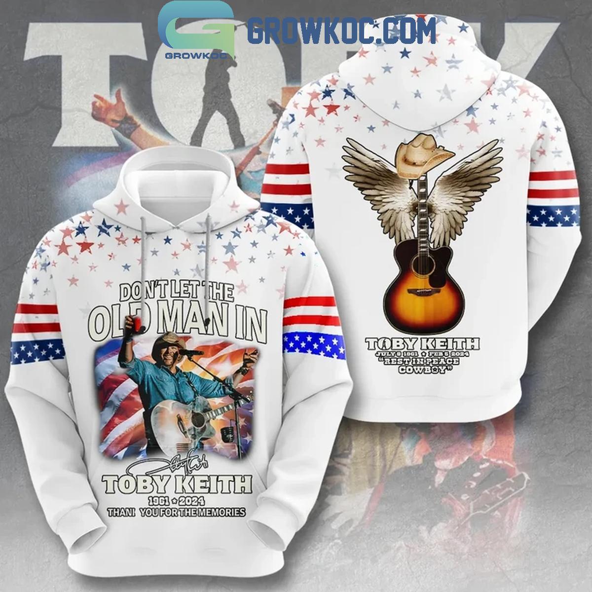 1961 2024 Toby Keith Rest In Peace And Thank You For The Memories Hoodie Shirts White 1 ZOnI0