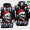 1Zyl4Q53 9 Christmas Skull On The Naughty Hoodie 3D