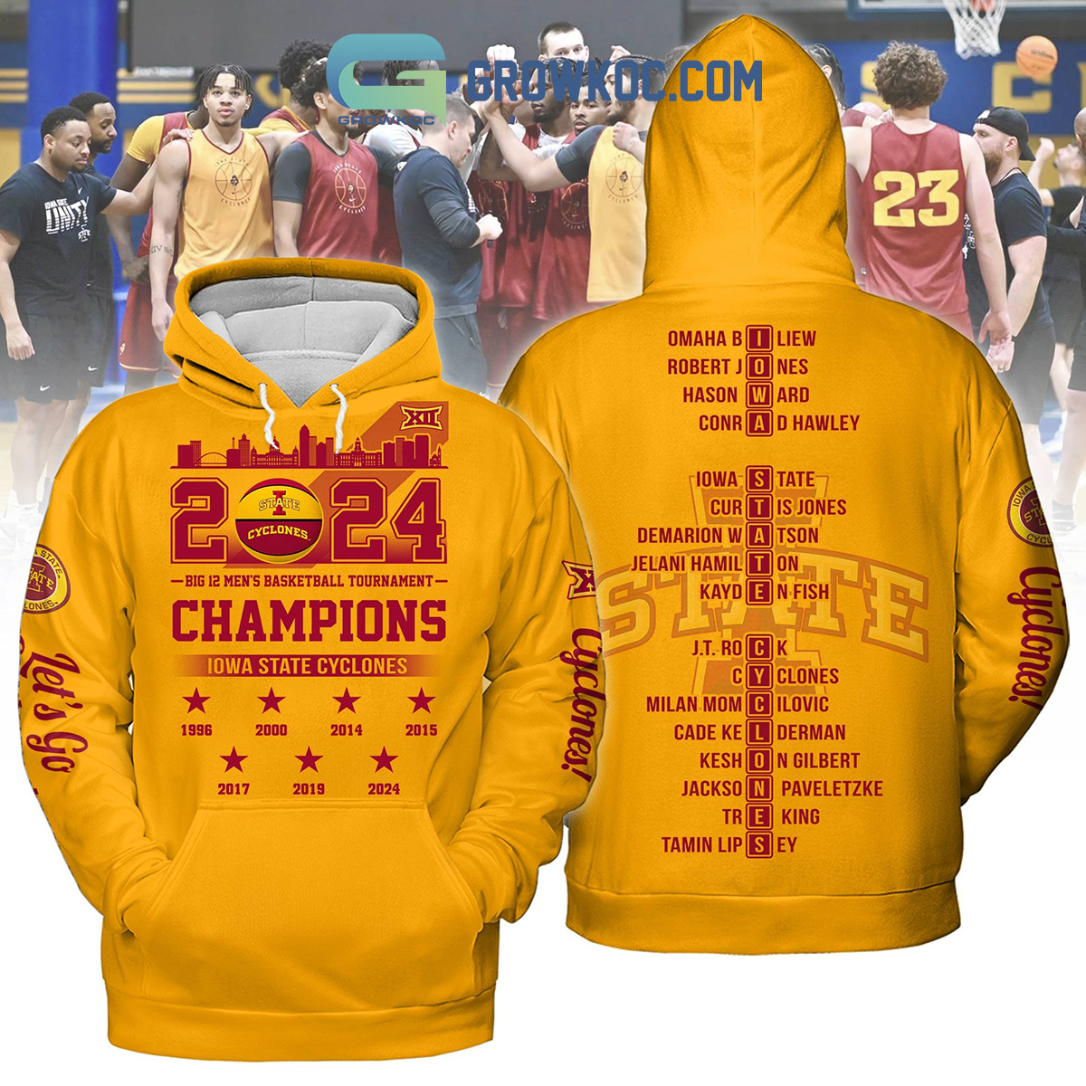 2024 Big 12 Mens Basketball Tournament Champions Iowa State Cyclones Hoodie T Shirt2B1 e54eO