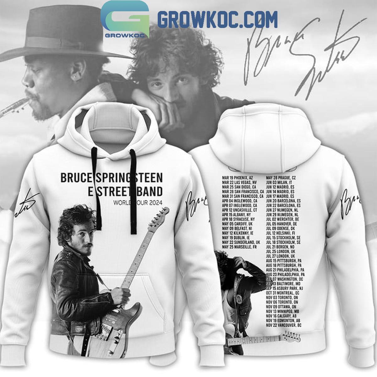 2024 Bruce Springsteen And E Street Band World Tour Black And White Hoodie Shirts 1 aIfSr