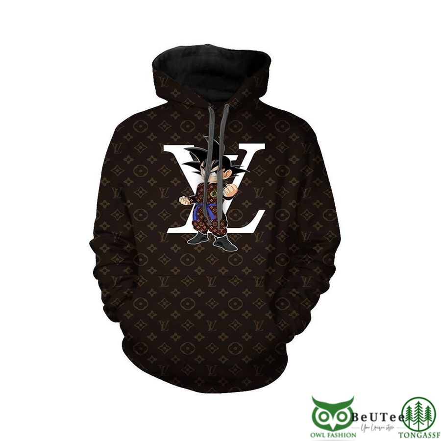 2oR6nX5p 36 Black Goku Louis Vuitton Monogram Hoodie