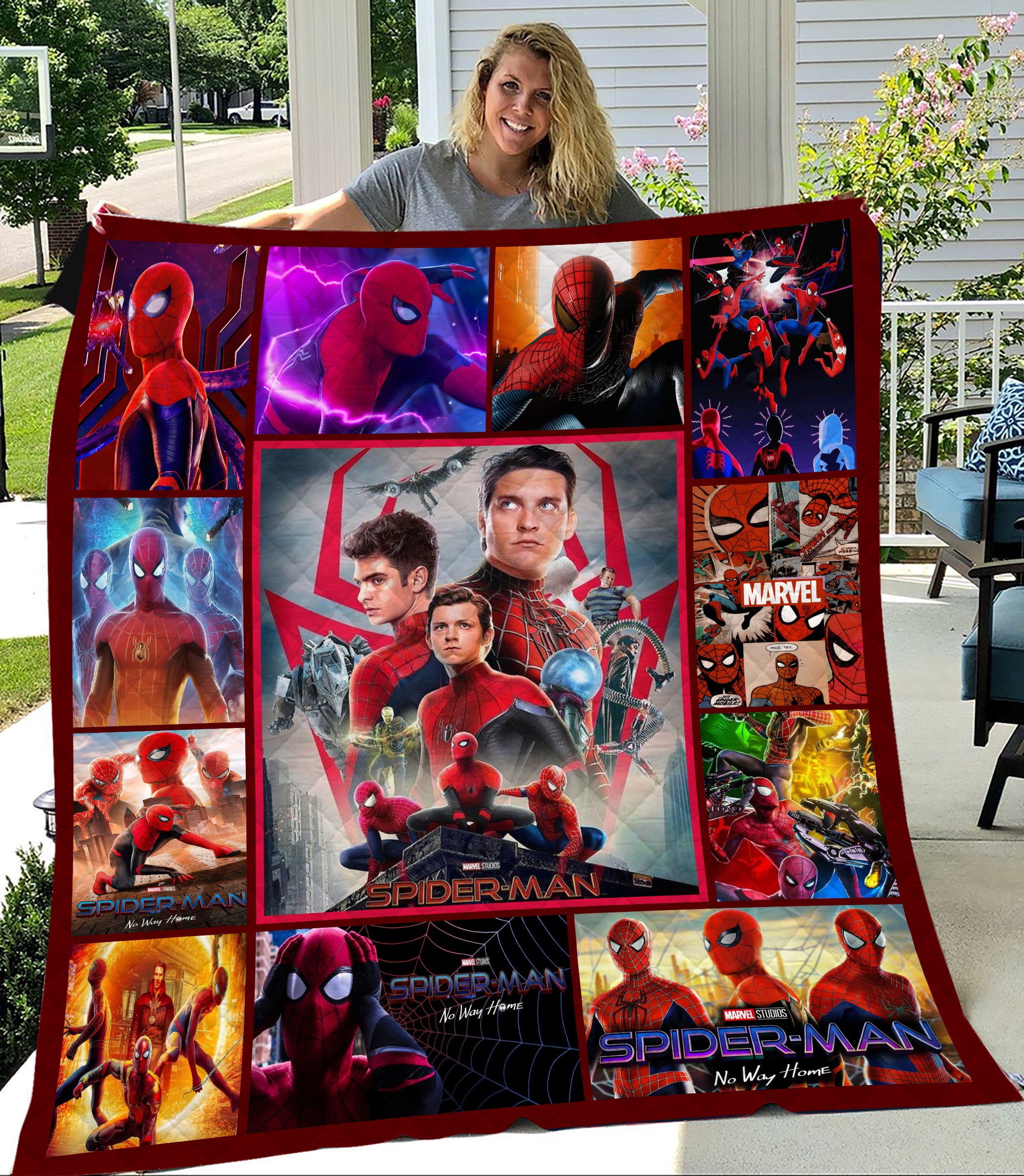 3 spiderman no way home quilt blanket 2bmap