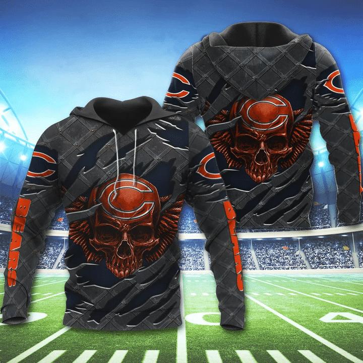 3D Skull Cincinnati Bengals Hoodies Gifts for Fans 0