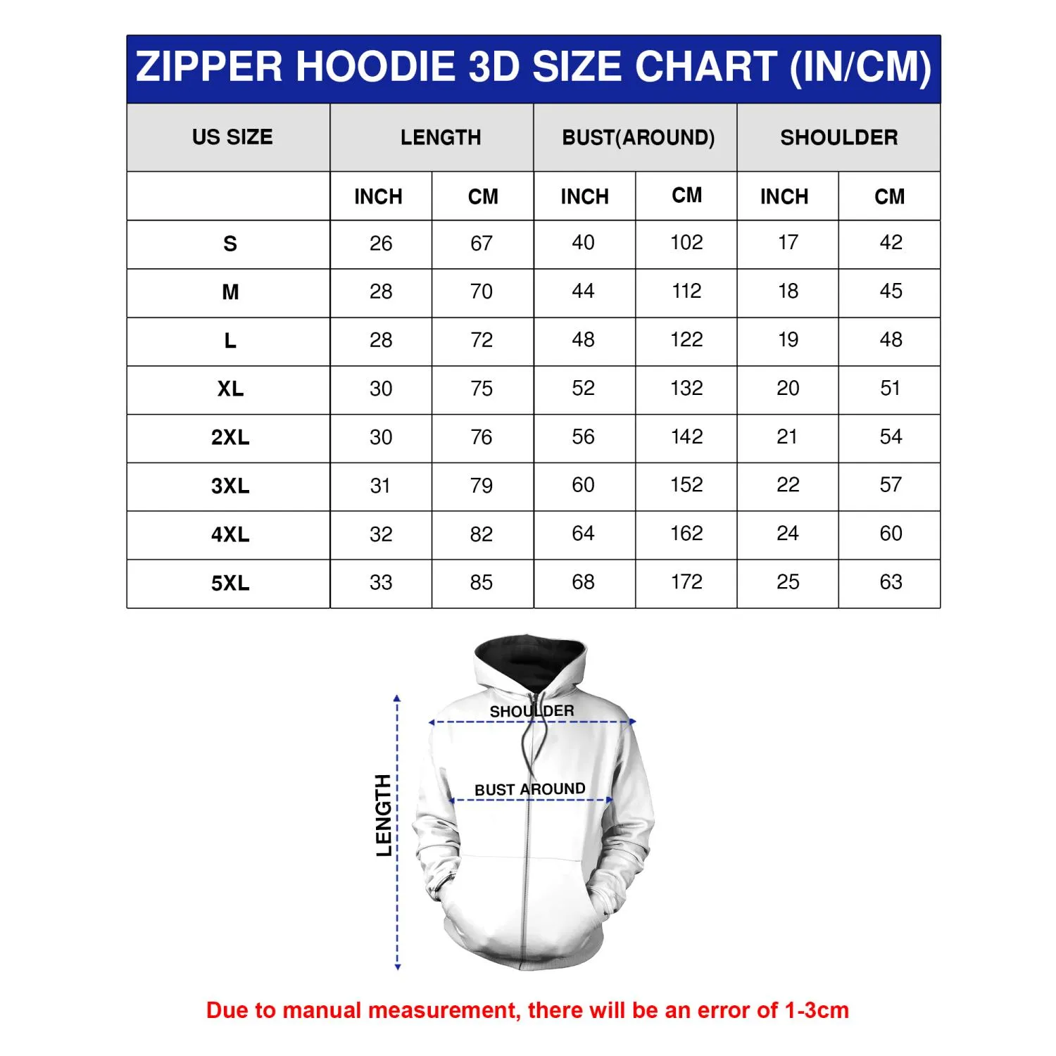 3D Zipper Hoodie