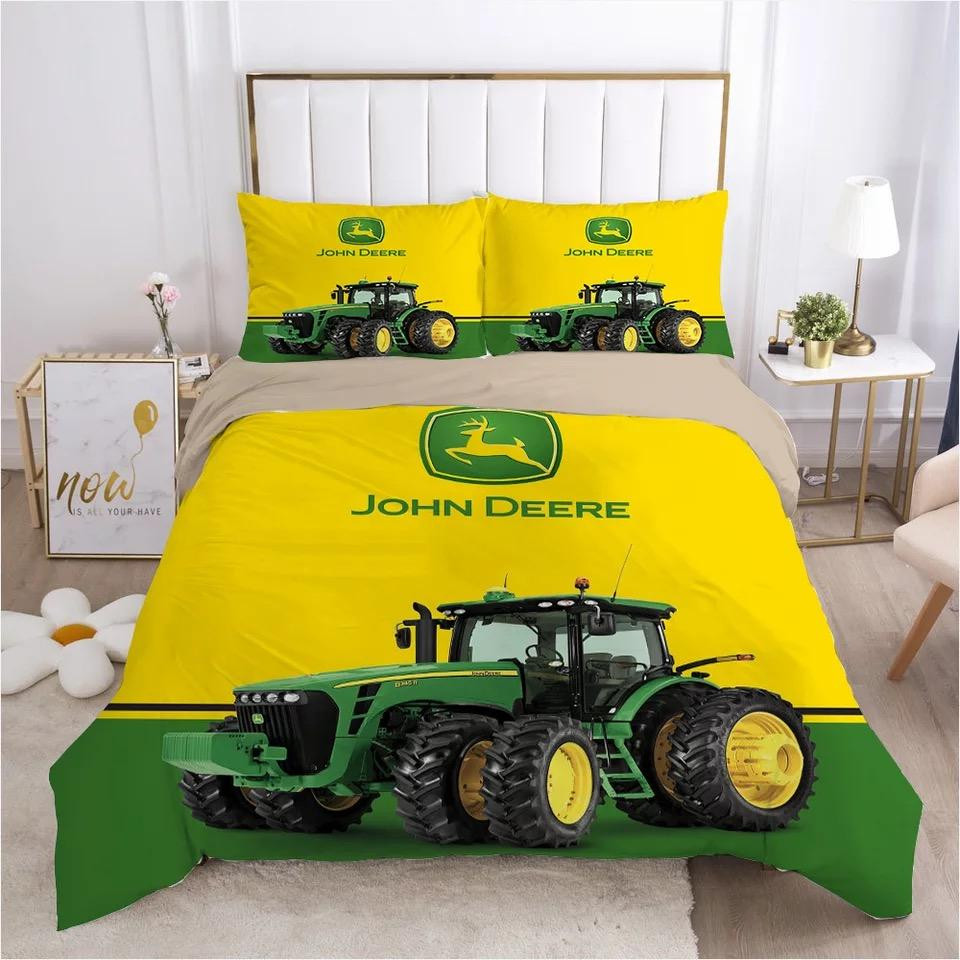 3d john deere logo tractor duvet cover bedroom sets comfortable bedding sets n685j