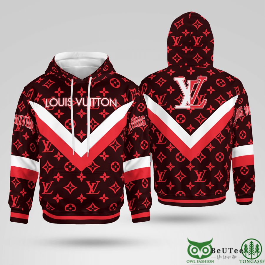 5kdiwhKA 32 Limited LV Red Monogram 3D Hoodie