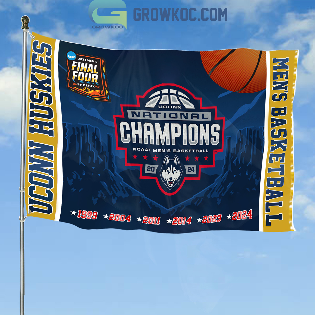 6 Times Champions Uconn Huskies National Champions House Garden Flag2B1 nQosm