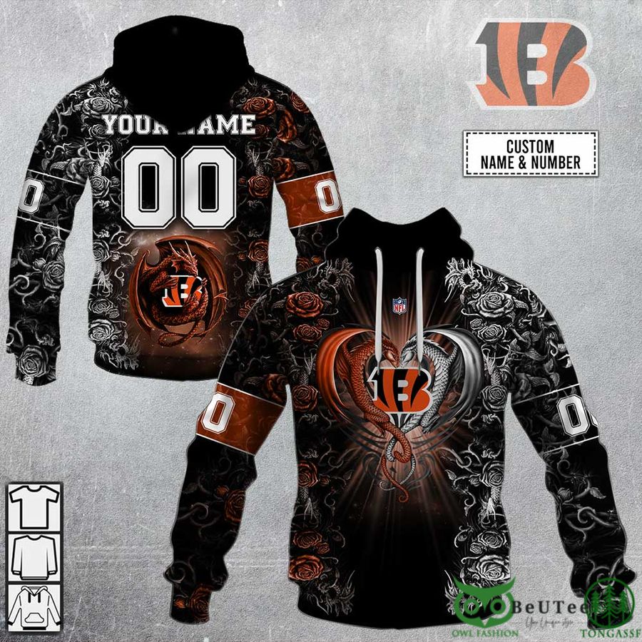 6apDyhhM 68 Personalized NFL Rose Dragon Cincinnati Bengals 3D Hoodie