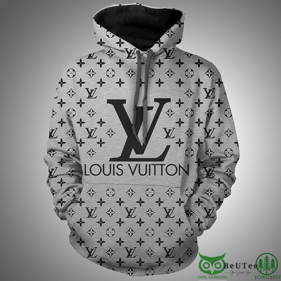 7tIqNTNg 41 Luxury Louis Vuitton Gray Monogram Hoodie