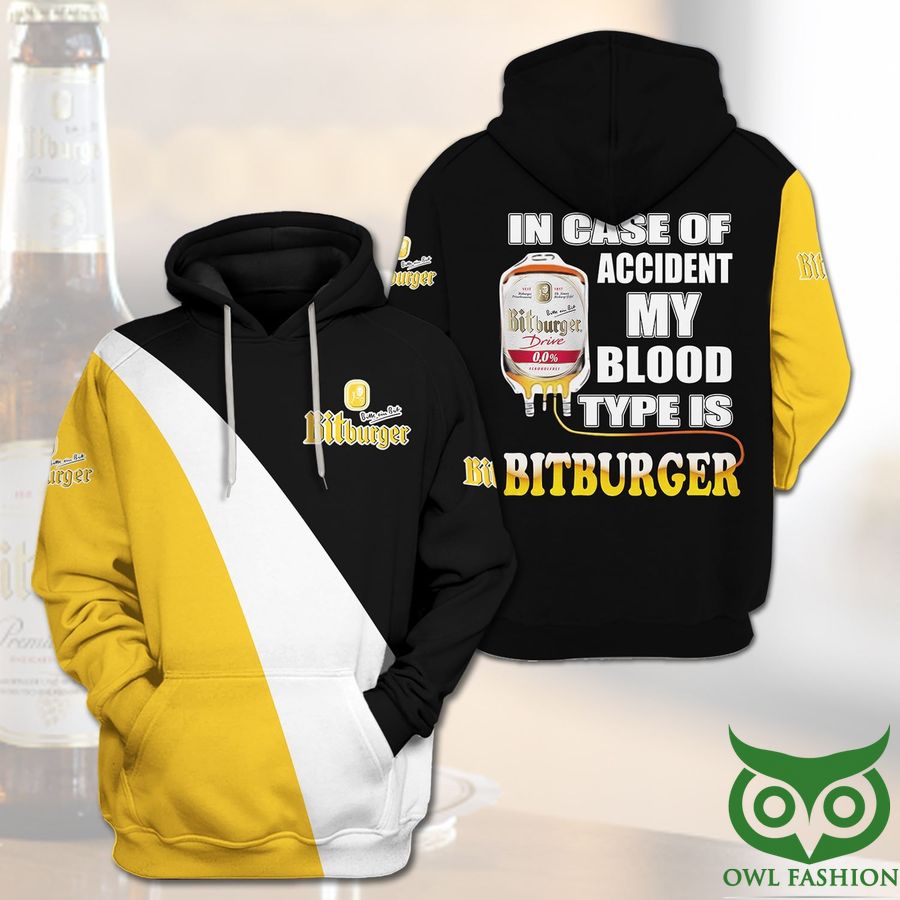 84dHWJtm 82 Bitburger In Case Of Accident My Blood Type Is Bitburger 3D Hoodie