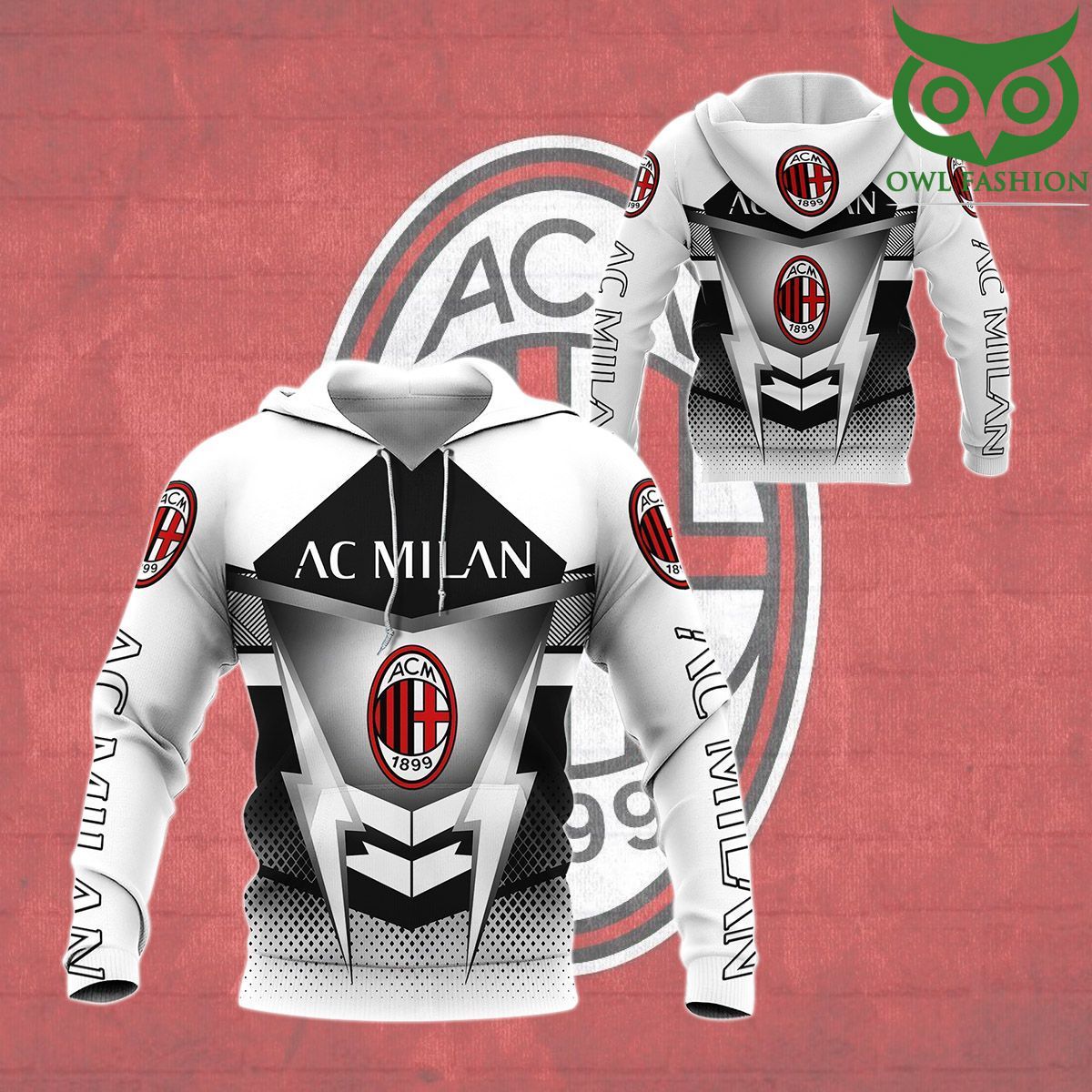 9HoOTk6y 13 AC Milan white 3D All Over Printed Shirts