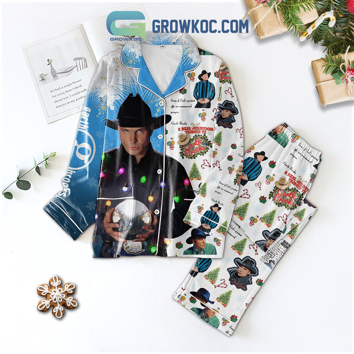 A Real Christmas Tribute To Garth Brooks Pajamas Set2B1 ntunX