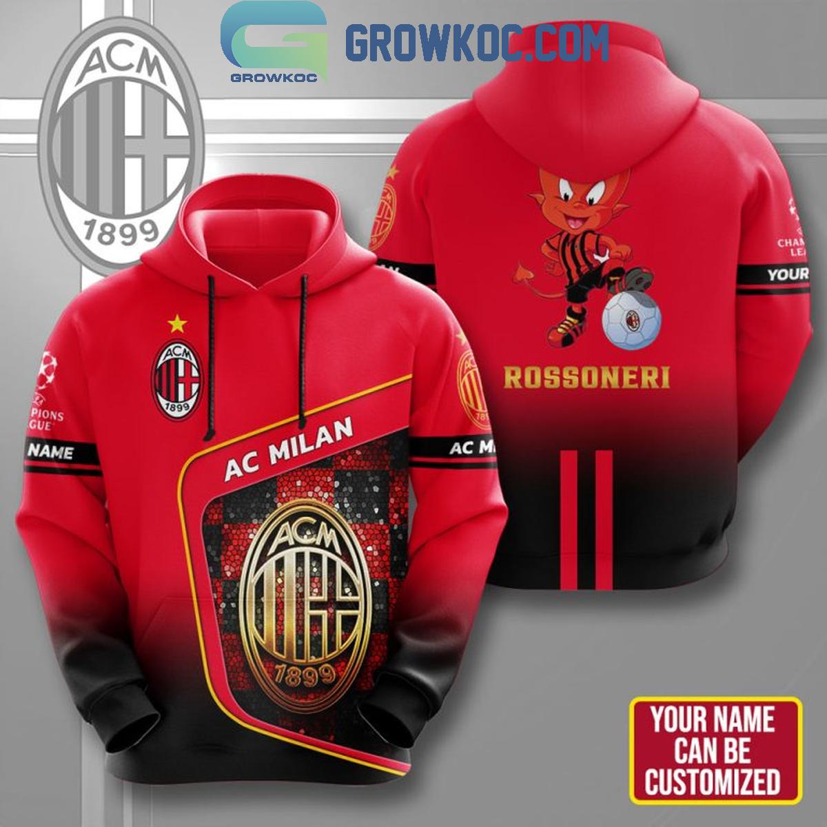 AC Milan Rossoneri Champions League Personalized Hoodie T Shirt 1 rzngL