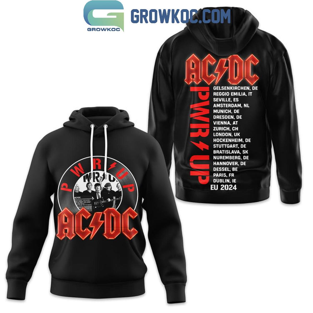 ACDC PWR UP Europe Tour 2024 Hoodie T Shirt 1 rL2cT