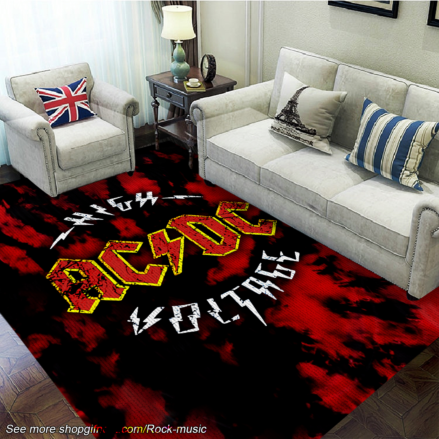 AC DC Rectangular Rug HUANNM1188 Rock music Yuna 2