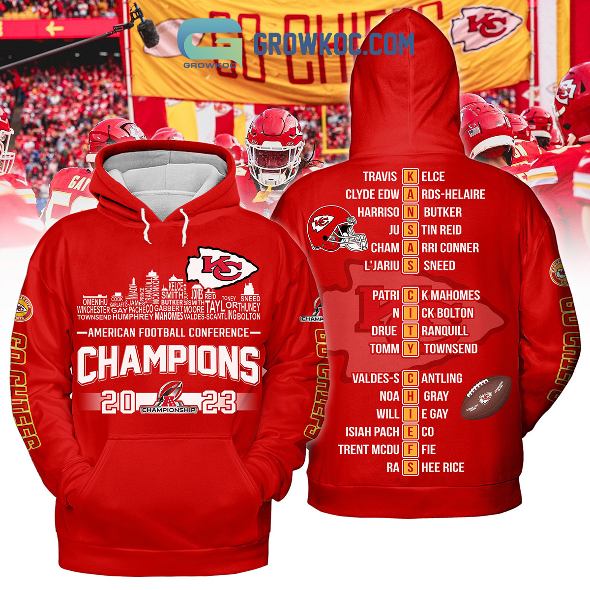 AFC Champions 2023 Go Chiefs Hoodie T Shirt Sweatshirt2B1 xPvDH