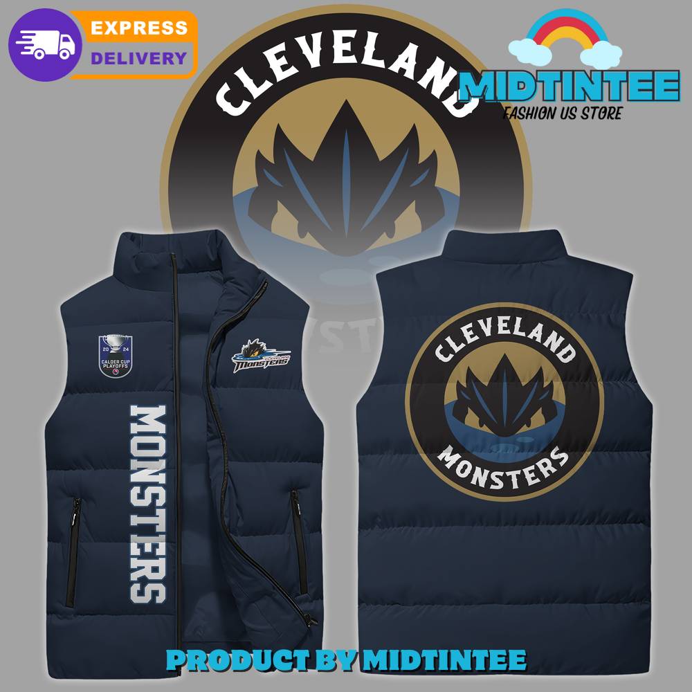 AHL Cleveland Monsters Special Sleeveless Puffer Jacket 1