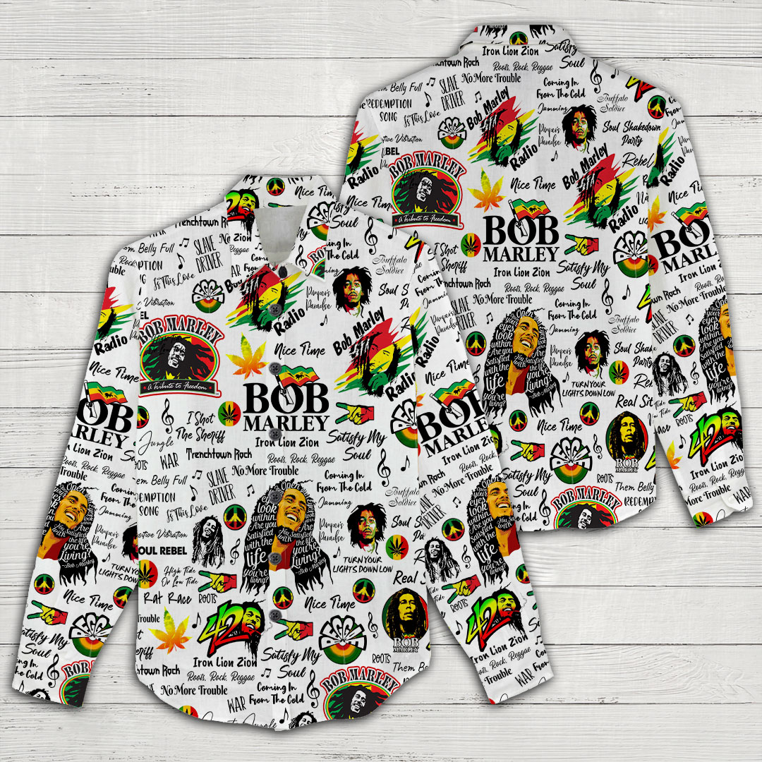 ANHNV3807 Linen Shirt Bob Marley 02