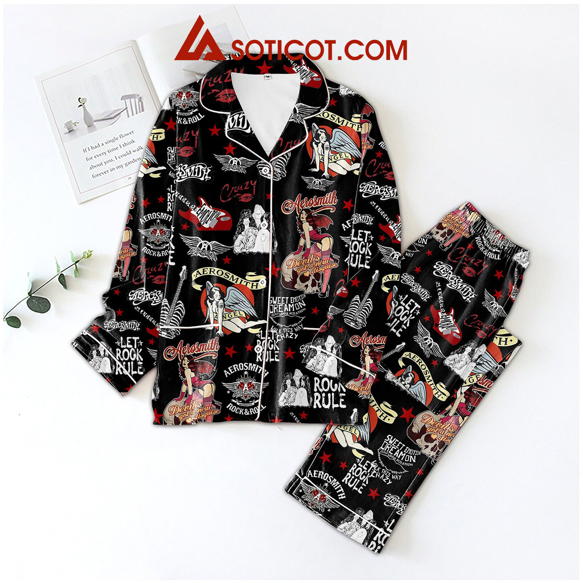 Aerosmith Let Rock Rule Pajamas Set2B1 eziSg