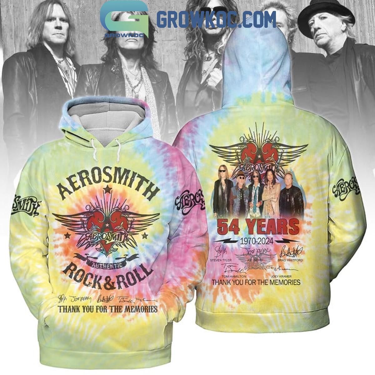 Aerosmith Rock And Roll Thank You For The Memories Tie Dye Hoodie Shirts 1 By6Mv