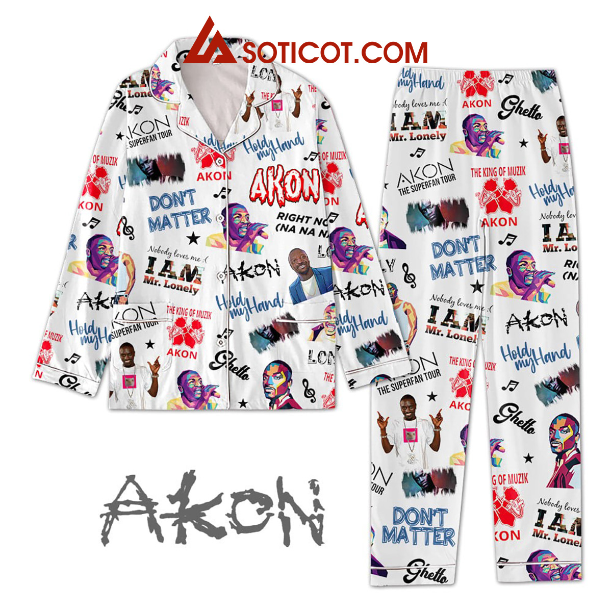 Akon The King Of Muzik Hold My Hand Pajamas Set2B1 CLgTM