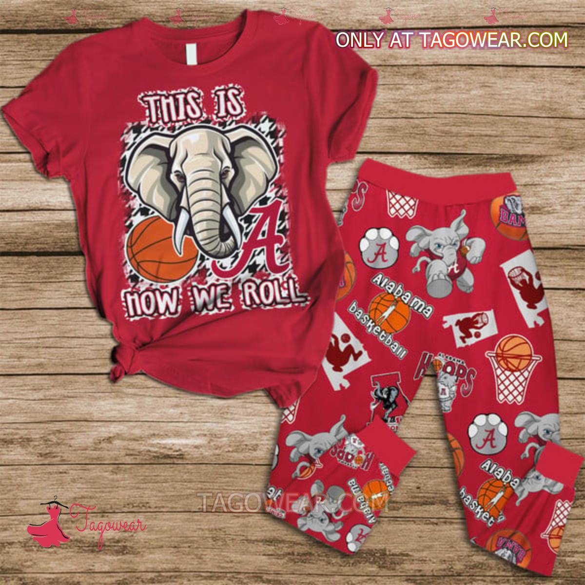 Alabama Basketball This Is Now We Roll Pajamas Set