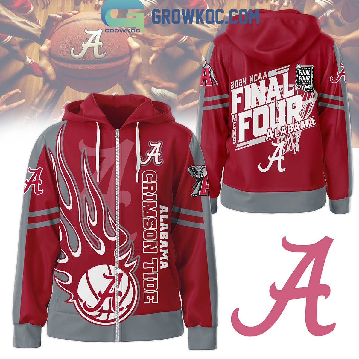 Alabama Crimson Tide 2024 NCAA Mens Final Four Alabama Hoodie Shirts2B1 U7OQe