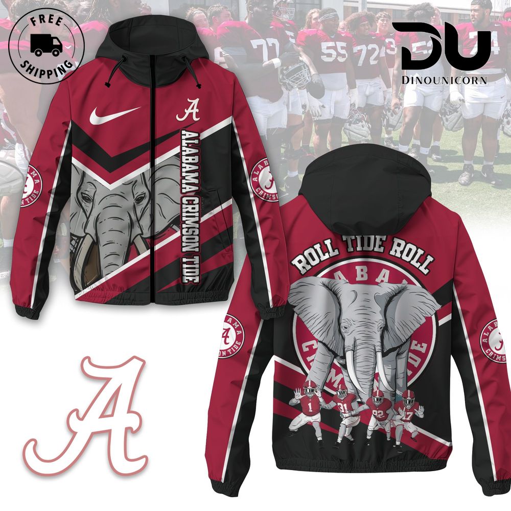 Alabama Crimson Tide Football Team NCAA Windbreaker Jacket 1